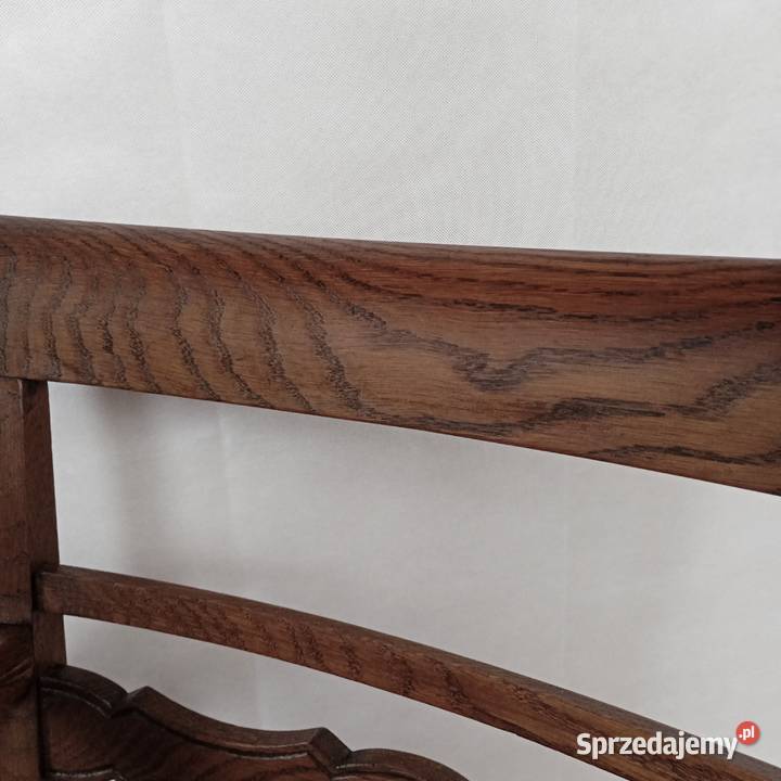 Niemiecki fotel dębowy w stylu secesyjnym