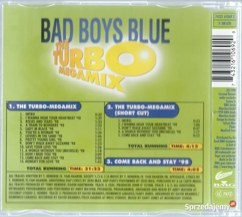 Maxi CD Bad Boys Blue The Turbo Megamix 1998 pop Płyty i kasety Brwinów