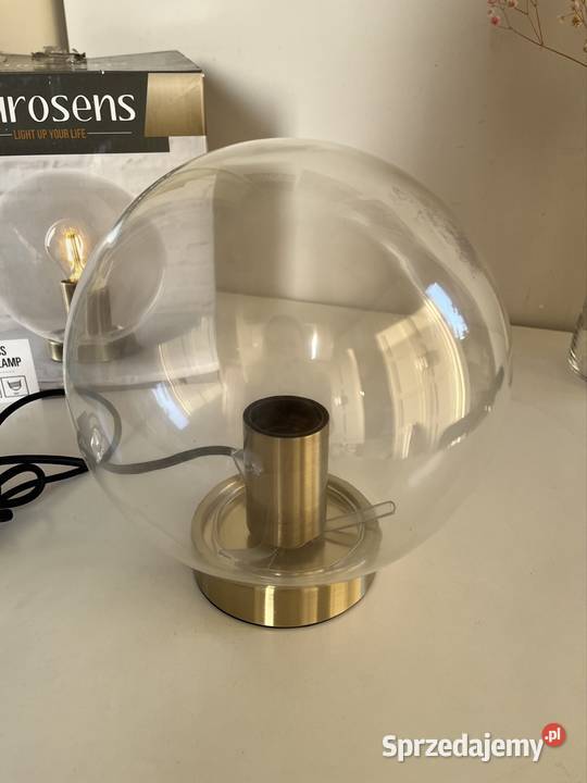 Szklana nowoczesna lampa stołowa sprzedam