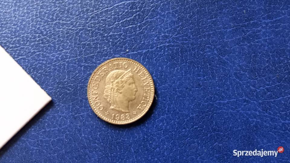 Stare monety 5 rappen 1988 Szwajcaria Lesko