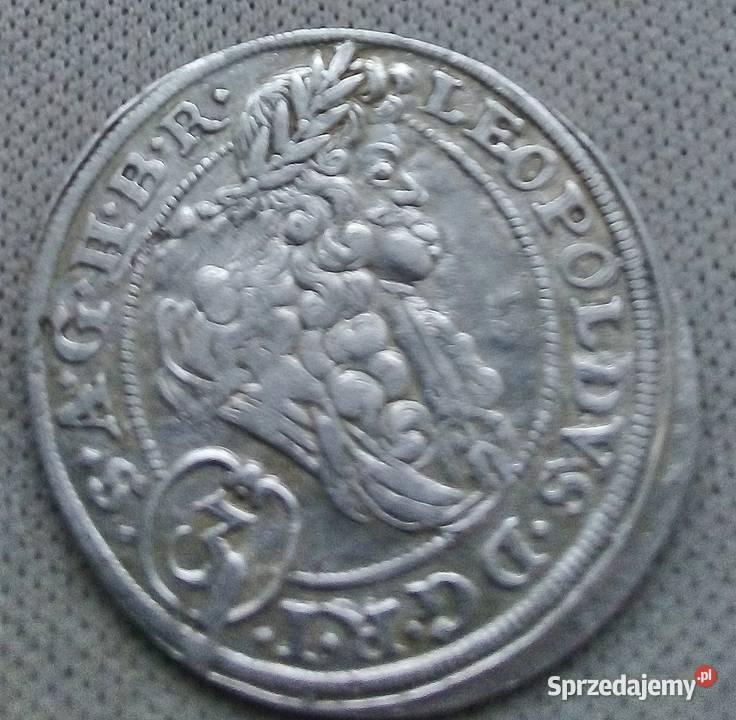 ŚLĄSK BRZEG3 KRAJCARY 1696 r CB SREBROLEOPOLD