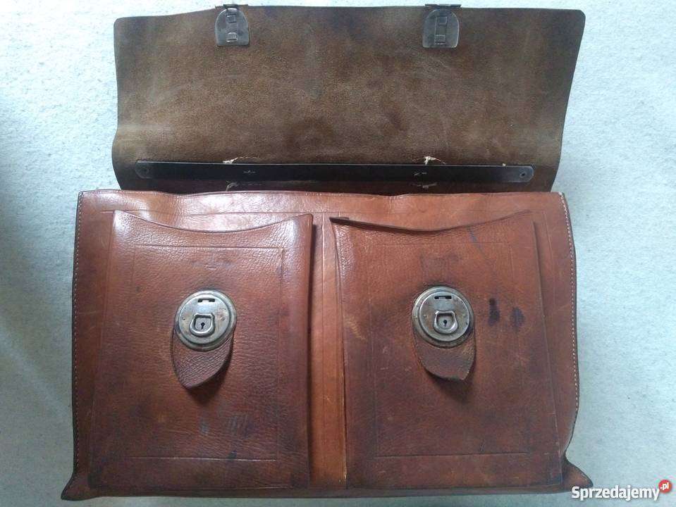 stara teczka skórzana z czasów dawnego PRL albo Warszawa