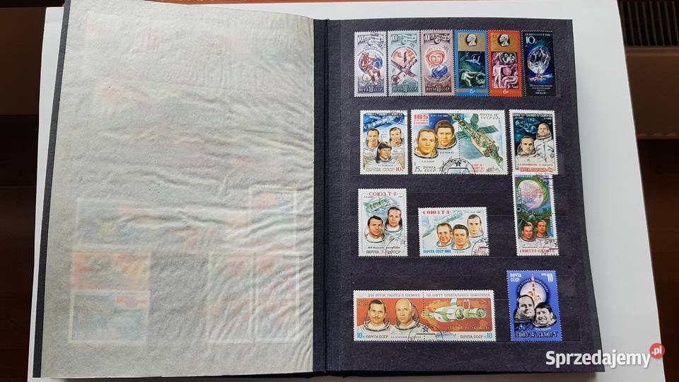 Zestaw 330 znaczków Kosmos rakiety astronauci