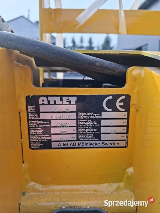 Wózek elektryczny paletowy ATLAT paleciak Kujakowice Górne