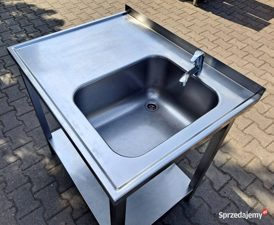 ZLEW 1 KOMOROWY Z PÓŁKĄ DORA METAL 907085 M799N Nowe Skalmierzyce