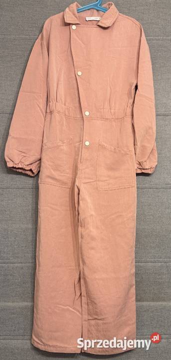 Dziewczęcy długi kombinezon pudrowy róż ZARA Żyrardów