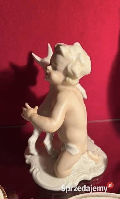 Figurka Putto z koziołkiem Heinz Schaubach 1940 pomorskie Gdańsk