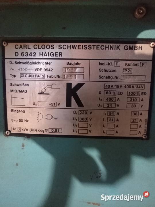 Spawarka cloos glc 403 pats mig mag tig MMA sprzedam