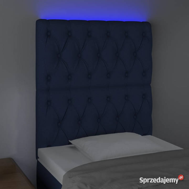 Zagłówek do łóżka z LED niebieski 80x7x118128 Warszawa
