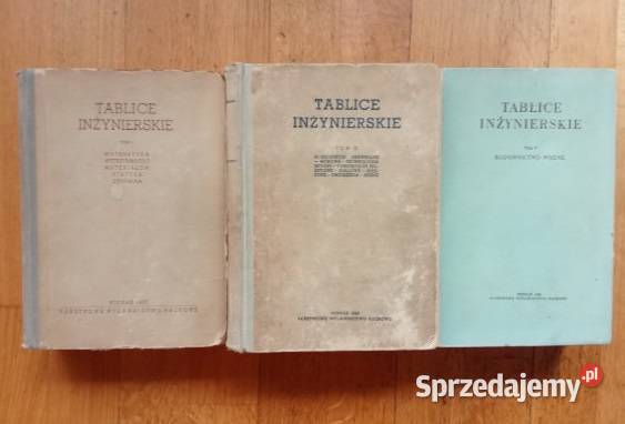 Tablice inżynierskie Budownictwo wodne Książki naukowe i popularnonaukowe Łódź sprzedam