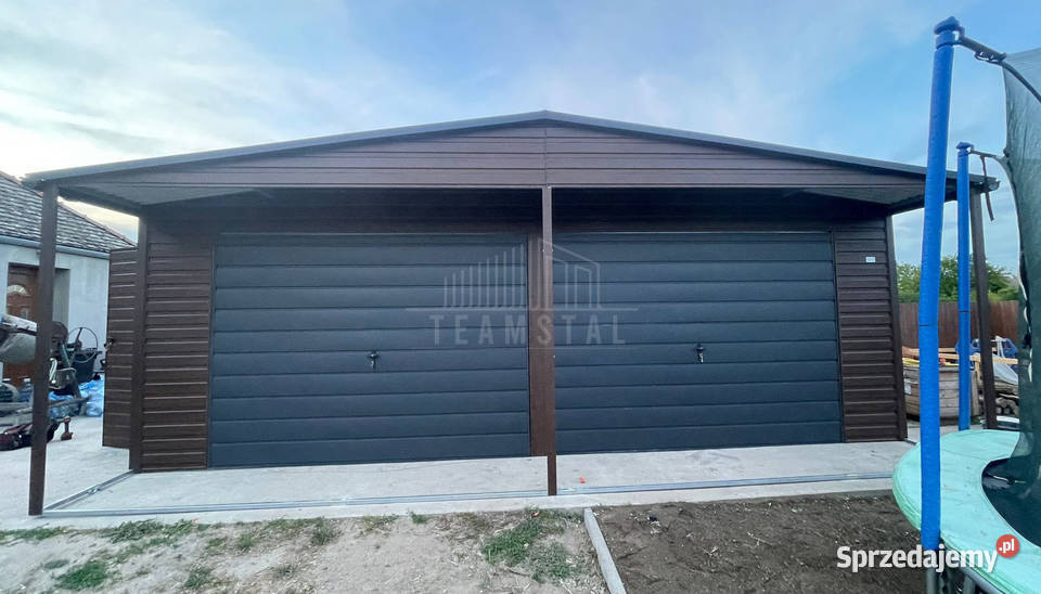 Garaz blaszany 8x6m 2x brama uchylna drzwi 4x 520zł/m2 Toruń sprzedam