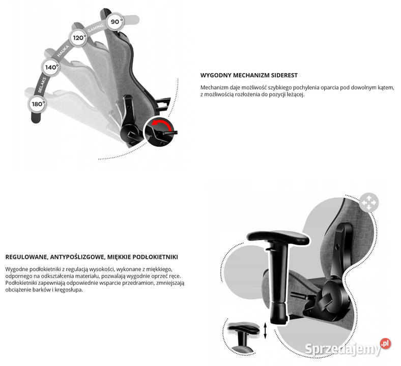 Fotel gamingowy dziecka Huzaro Ranger 60 wielkopolskie Baranowo