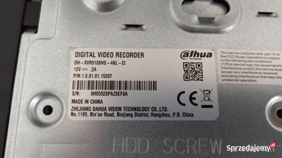 Rejestrator kamer Dahua XVR5108HS4KLI3 z dyskiem Pozostałe sprzedam
