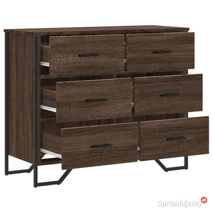 Komoda brązowy dąb 91x355x745 materiał Warszawa sprzedam
