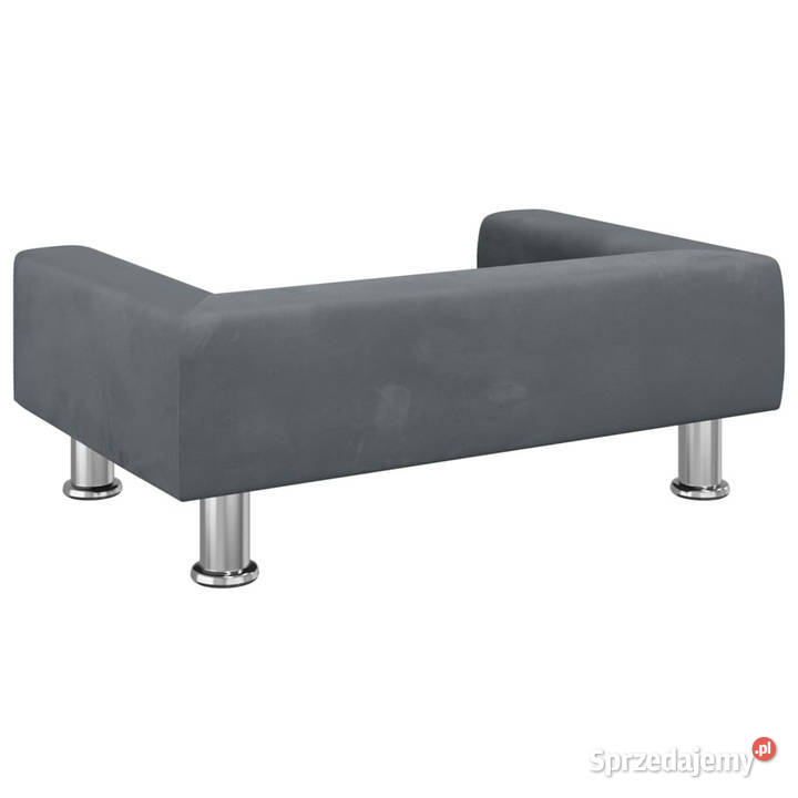 Sofa dzieci ciemnoszara 70x45x265 aksamit