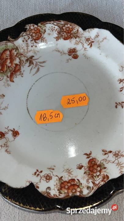 Angielski talerzyk deserowy Bez sygnatury pomorskie Gdańsk