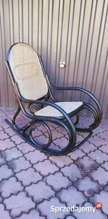 Fotel bujany drewniany bujak na biegunach z Garwolin