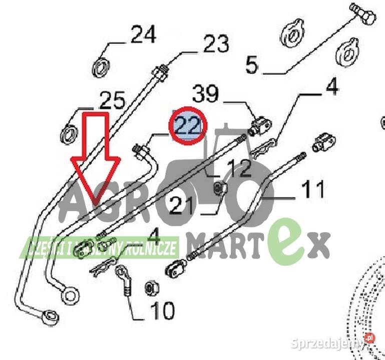 5097419 5095103 RURKA HYDRAULICZNA CNH Rolnictwo Wichrów