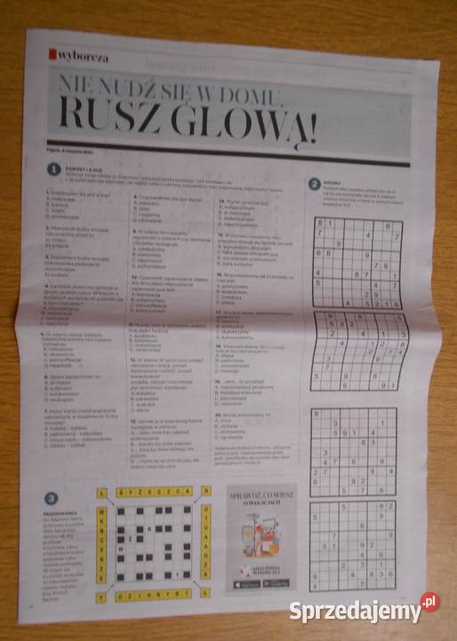 Krzyżówki Wyborczej Rusz głową Gazeta Wyborcza Parczew