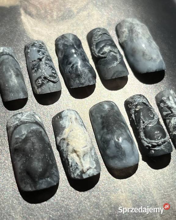 Handmade press on nails trashy avantgarde Białystok