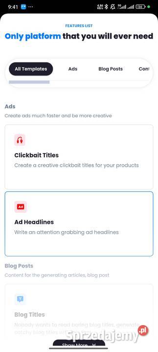 Portal sztucznej inteligencji Generator treści
