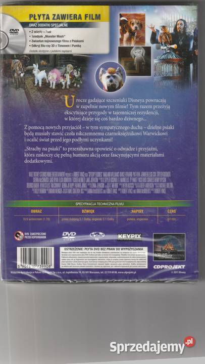 STRACHY NA PSIAKI 2011 dubbing Disney DVD DVD Filmy Pruszków