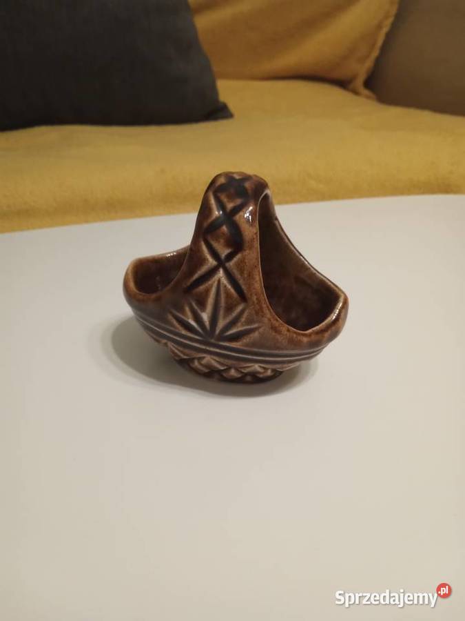Koszyczek ceramiczny PRL Mysłowice