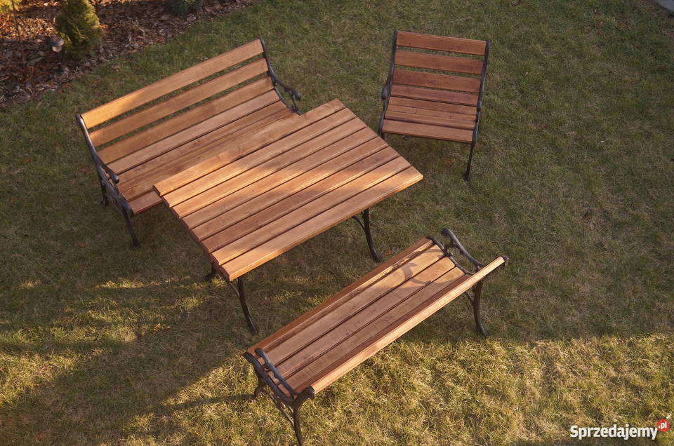 Komplet Chiński meble ogrodowe NOGI ŻELIWNE Poznań sprzedam