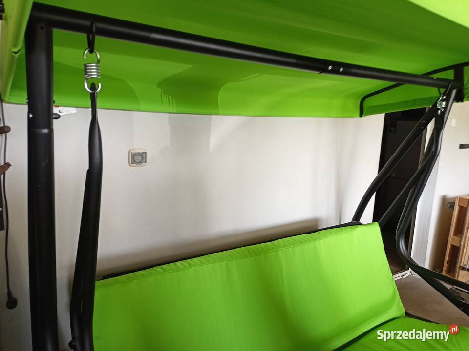 Duża huśtawka ogrodowa rozkładana leżanka bujana