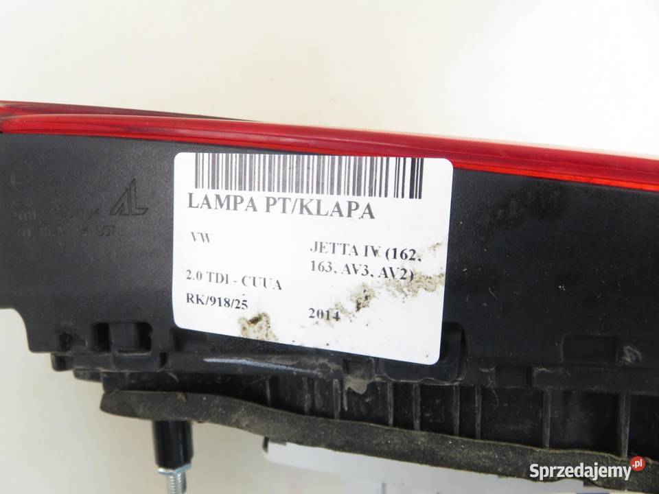 LAMPA PRAWA TYLNA KLAPA VW JETTA IV LIFT