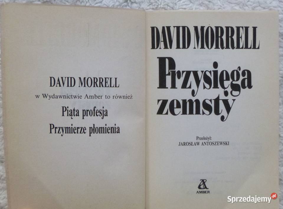 Przysięga zemsty David Morrell Warszawa
