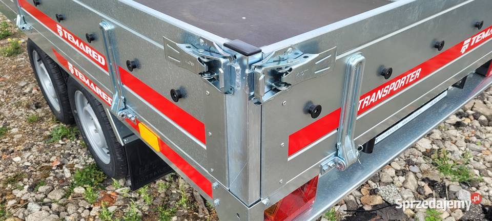 Przyczepka platforma 3x15 TEMARED tandem 750DMC Do samochodów osobowych