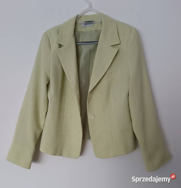 Klasyczny damski garnitur limonkowo miętowy lubelskie Radzyń Podlaski