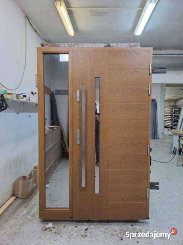 Drzwi drewniane szyba lustro Piła sprzedam
