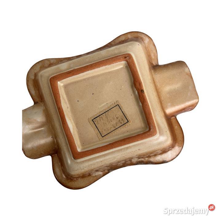 Popielniczka ceramiczna fat lava sygnowana Warszawa