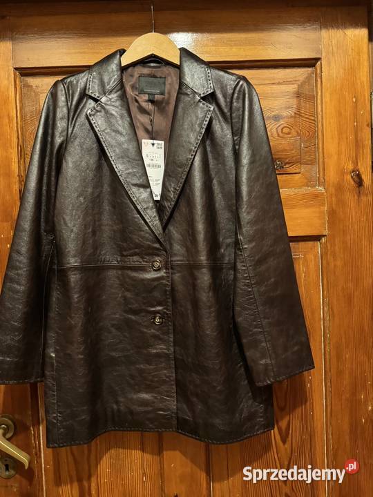Kurtka skórzana brązowo burgundowa naturalna Kurtki i płaszcze Częstochowa