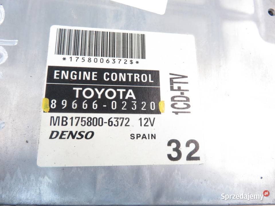 STEROWNIK TOYOTA COROLLA E12 20 D4D 8966602320