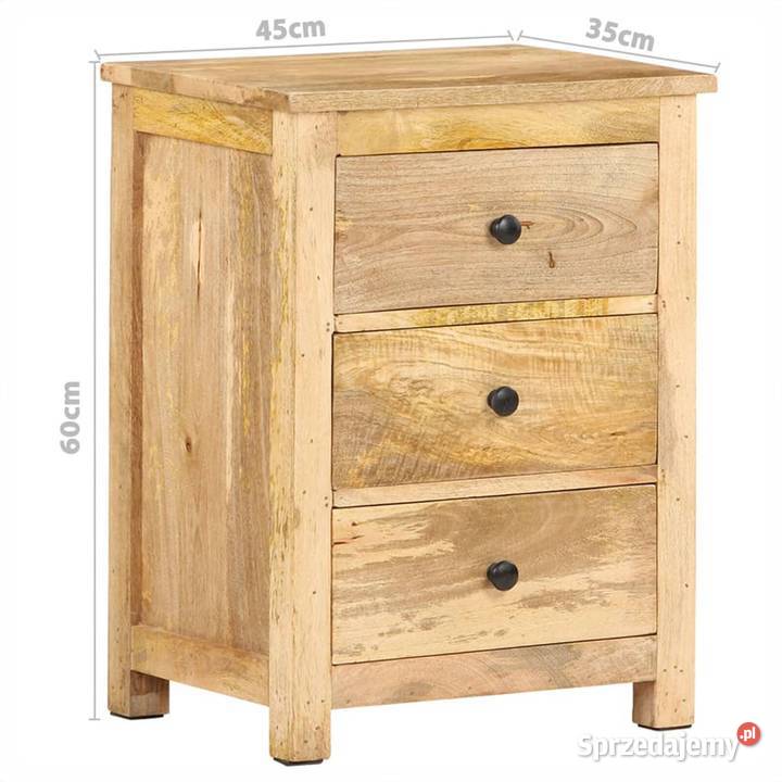 vidaXL Stolik nocny 45x35x60 lite drewno mango Nocne Warszawa sprzedam