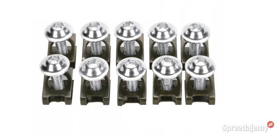 ŚRUBA 10 M6 DO OWIEWKI MOTOCYKLA SREBRNE