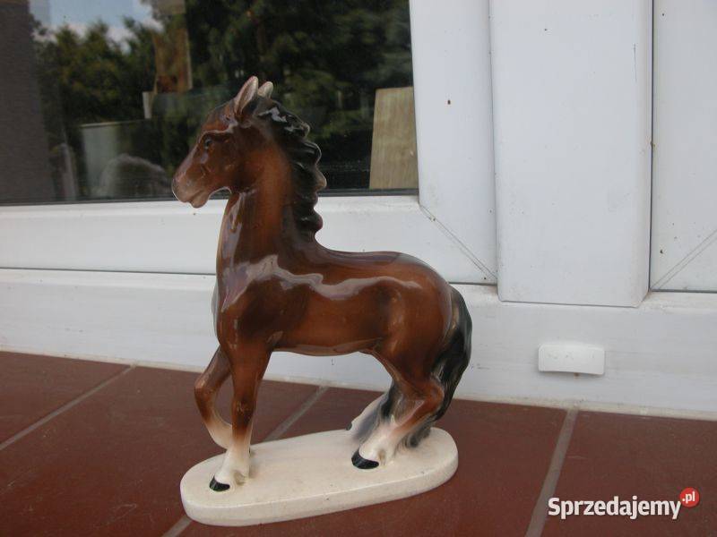 porcelanowa figurka koń Sitzendorf Gorzów Wielkopolski