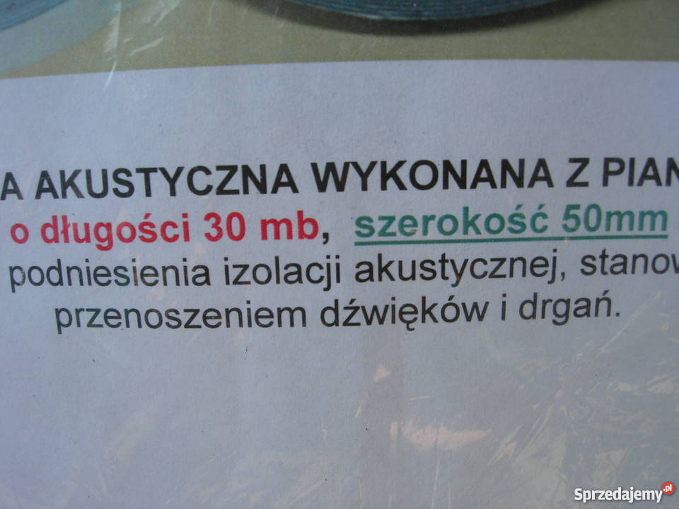 Taśma akustyczna pod profile Wrocław