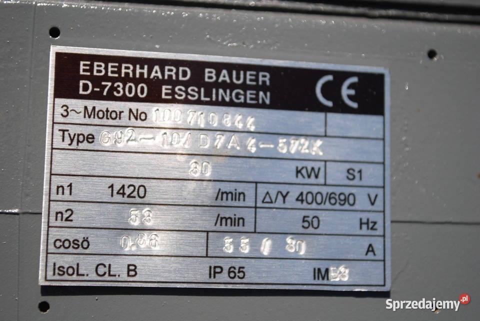 Motoreduktor 30kw 53obrmin BAUER Kargowa