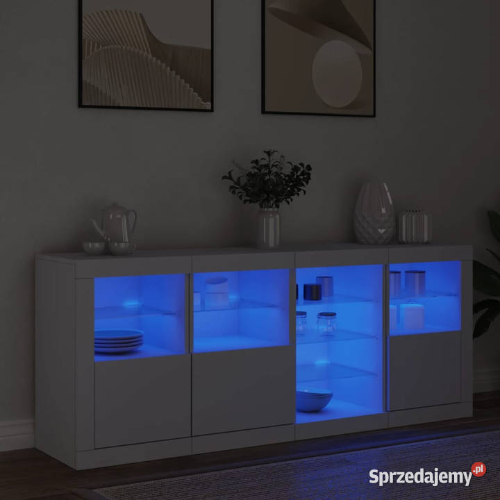 Szafka z oświetleniem LED biała 164x37x67 mazowieckie
