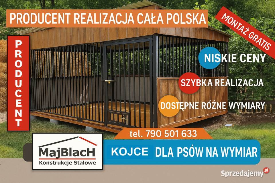 MONTAŻ  Kojec Psa PRODUCENT Złoty Dąb Miski Brzesko
