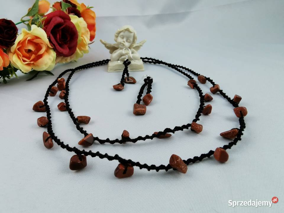 Biżuteria frywolitkowa Wiśniowa