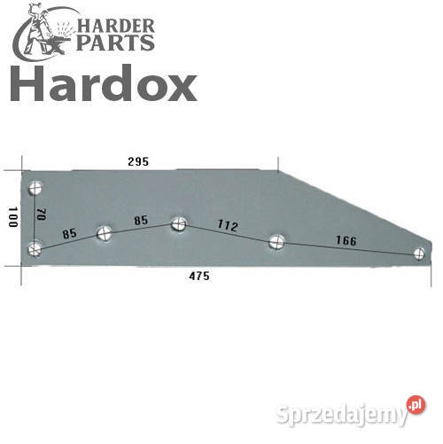 Płoza krótka HARDOX 8101L części do pługa FENET Suwałki