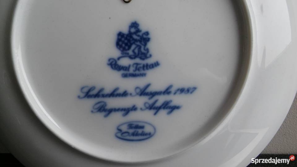 zimowy talerz Ttettau kolekcjonera cudo porelana pomorskie Gdańsk sprzedam