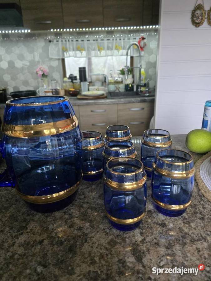 Zestaw przepiekny lata 5060 xxwieku Porcelana i szkło lubuskie