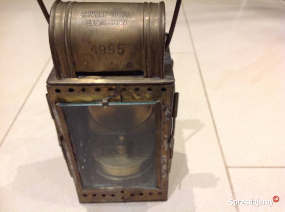 Stara Lampa Mosiężna Karbidowa Sygnowana Nowa Sól sprzedam