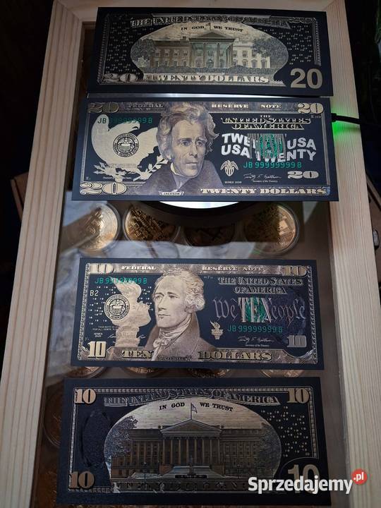 pieniądze banknoty kolekcjonerskie dolary euro